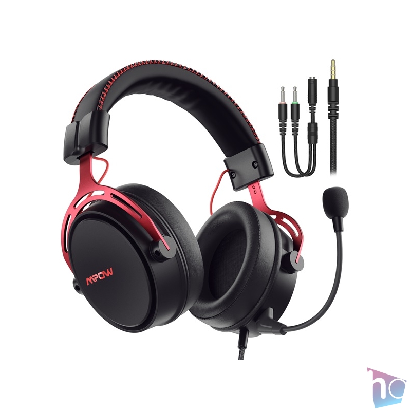 Mpow Air SE fekete-piros gamer headset