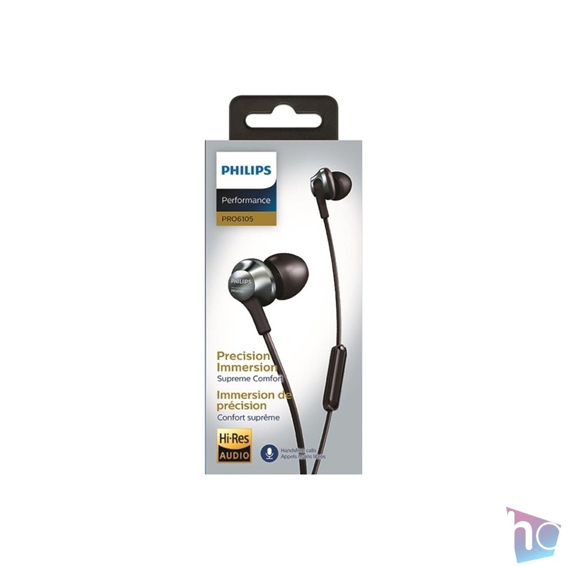 Philips PRO6105BK/00 In-ear mikrofonos fekete fülhallgató