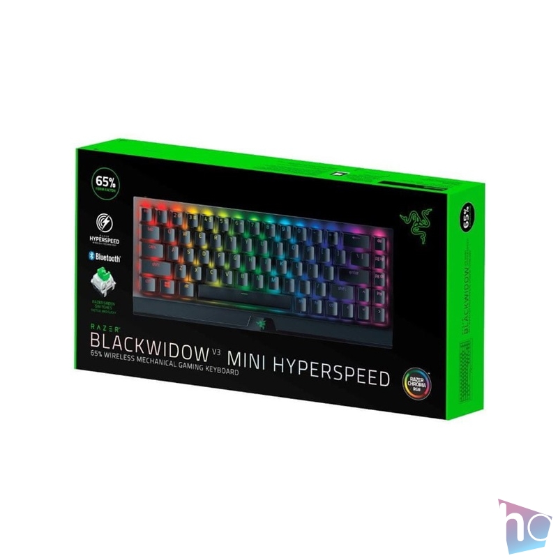Razer BlackWidow V3 Mini HyperSpeed (Yellow Switch) US RGB fekete gamer billentyűzet