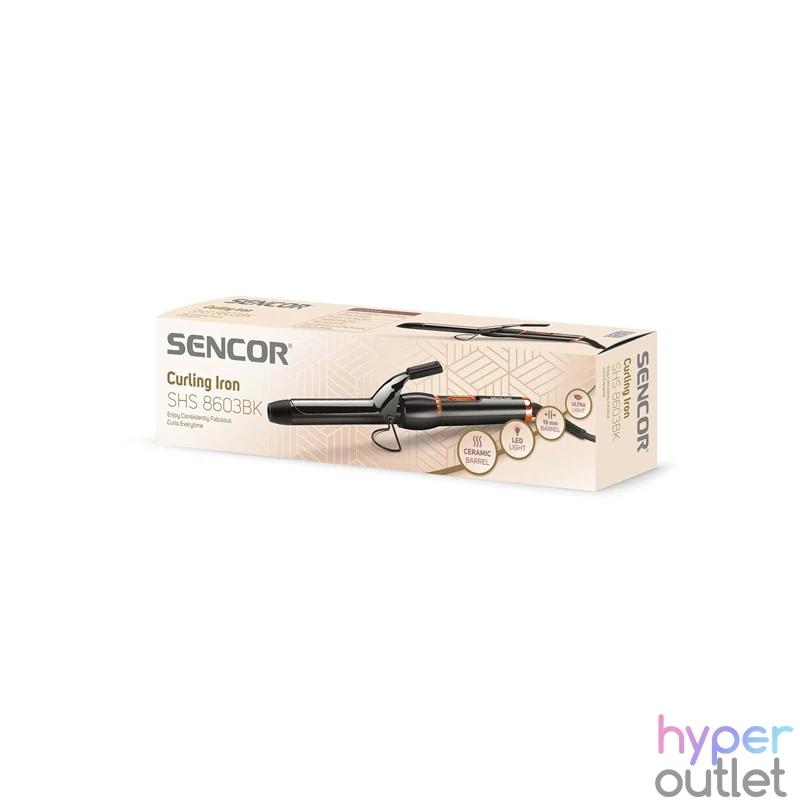 Sencor SHS 8603BK fekete-arany hajsütővas