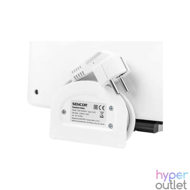 Sencor SSM 3120WH fehér szendvicssütő