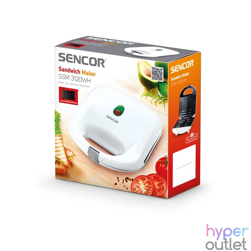 Sencor SSM 3120WH fehér szendvicssütő