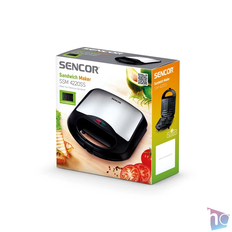 Sencor SSM 4220SS inox-fekete szendvicssütő