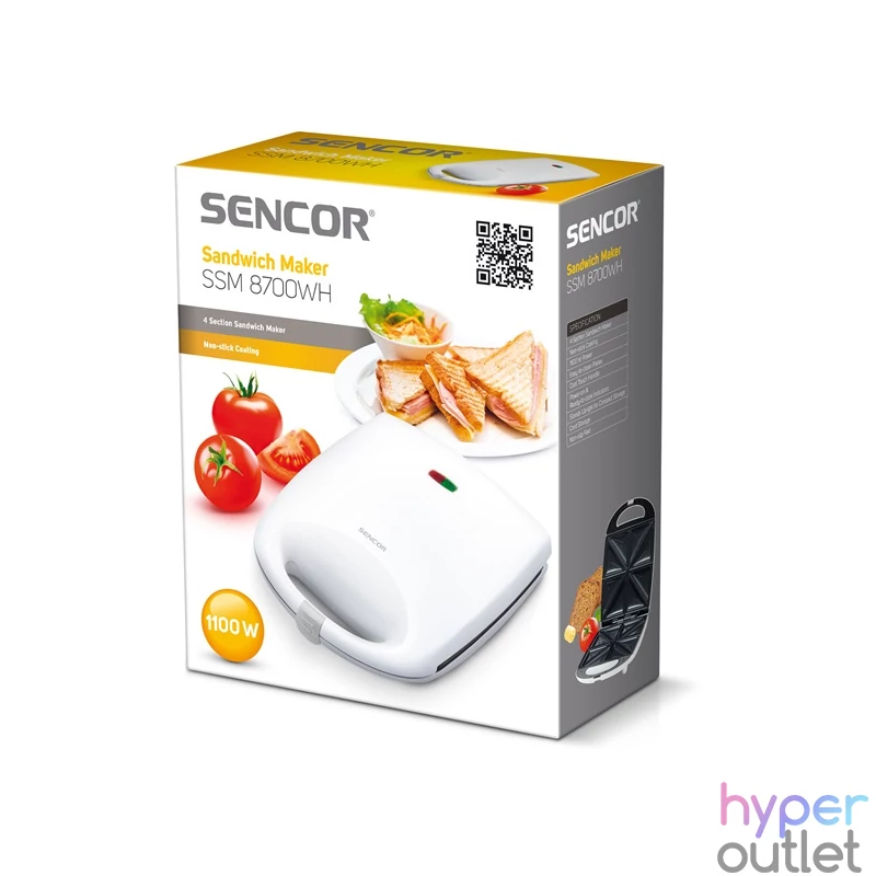 Sencor SSM 8700WH fehér szendvicssütő
