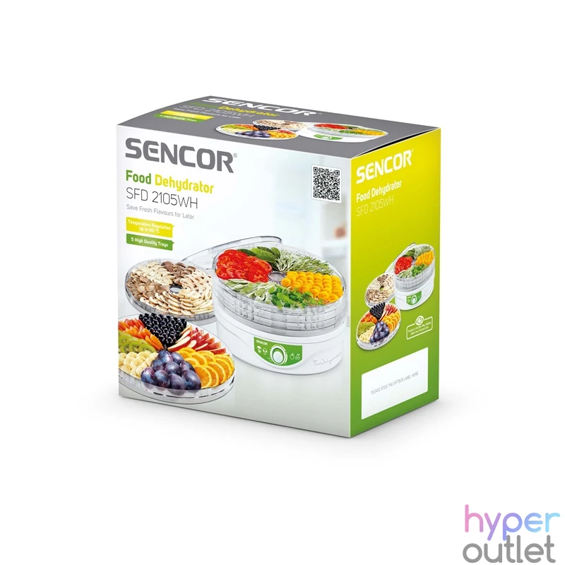 Sencor SFD 2105WH fehér-zöld gyümölcsaszaló
