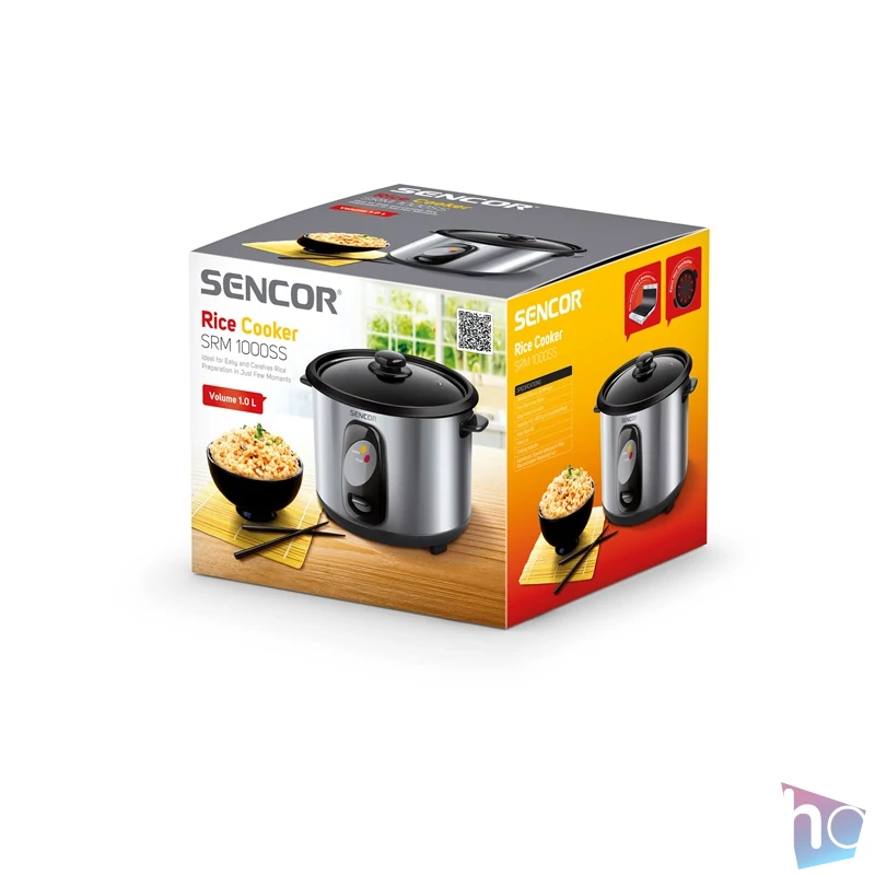 Sencor SRM 1000SS inox-fekete rizsfőző