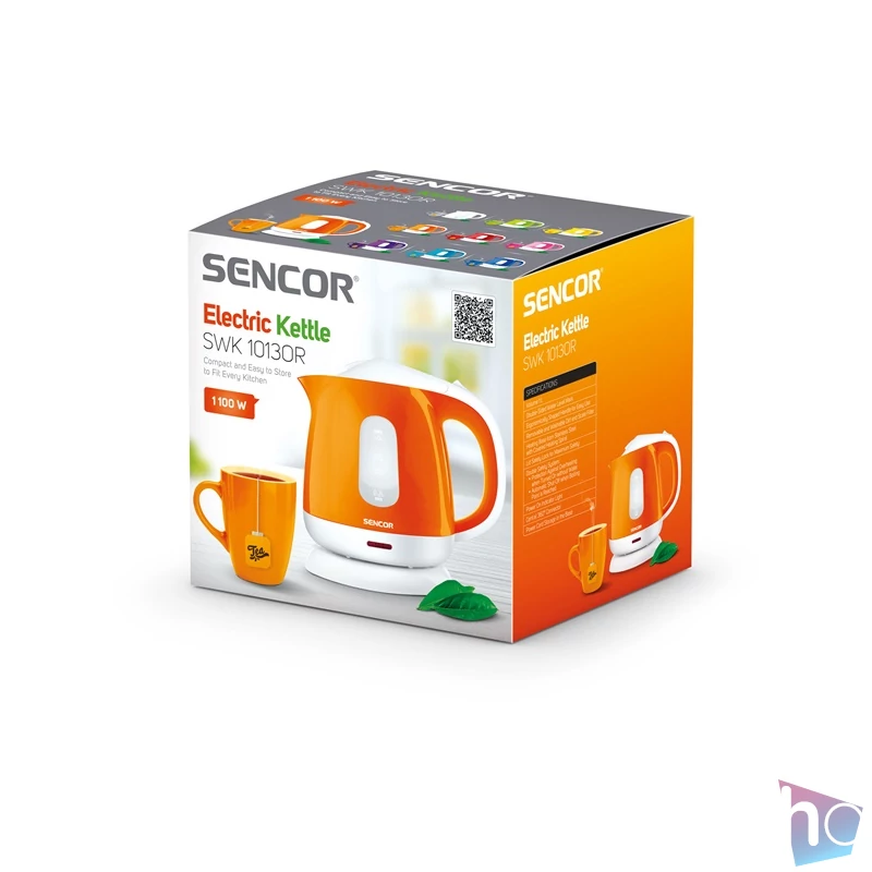Sencor SWK 1013OR 1L-es narancssárga-fehér vízforraló