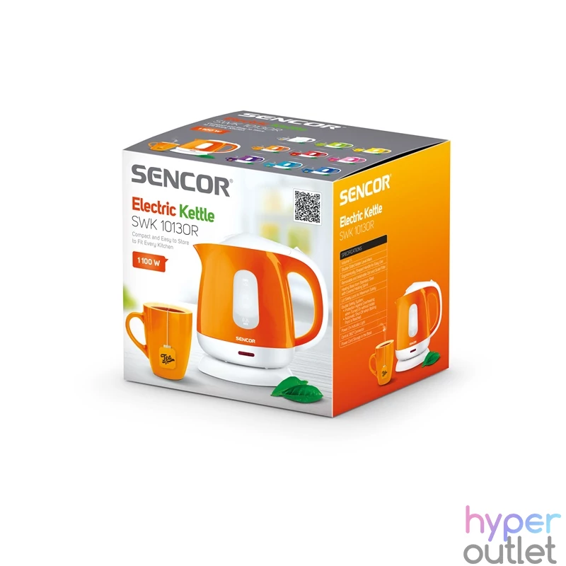 Sencor SWK 1013OR 1L-es narancssárga-fehér vízforraló