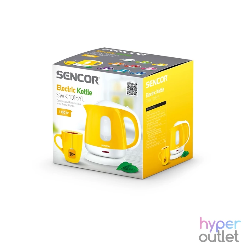 Sencor SWK 1016YL 1L_es citromsárga-fehér vízforraló