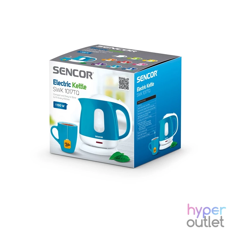 Sencor SWK 1017TQ 1L-es türkizkék-fehér vízforraló