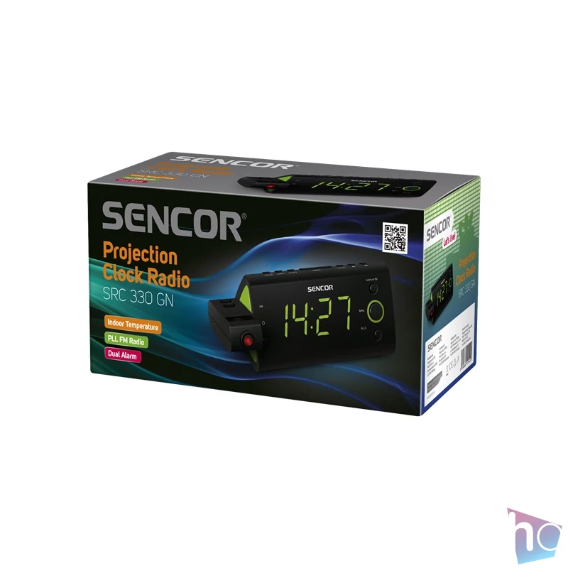 Sencor SRC 330 GN zöld rádiós ébresztőóra