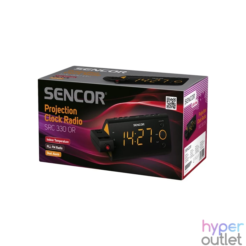 Sencor SRC 330 OR narancs rádiós ébresztőóra