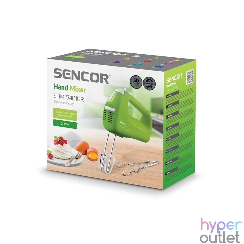 Sencor SHM 5401GR zöld kézi mixer