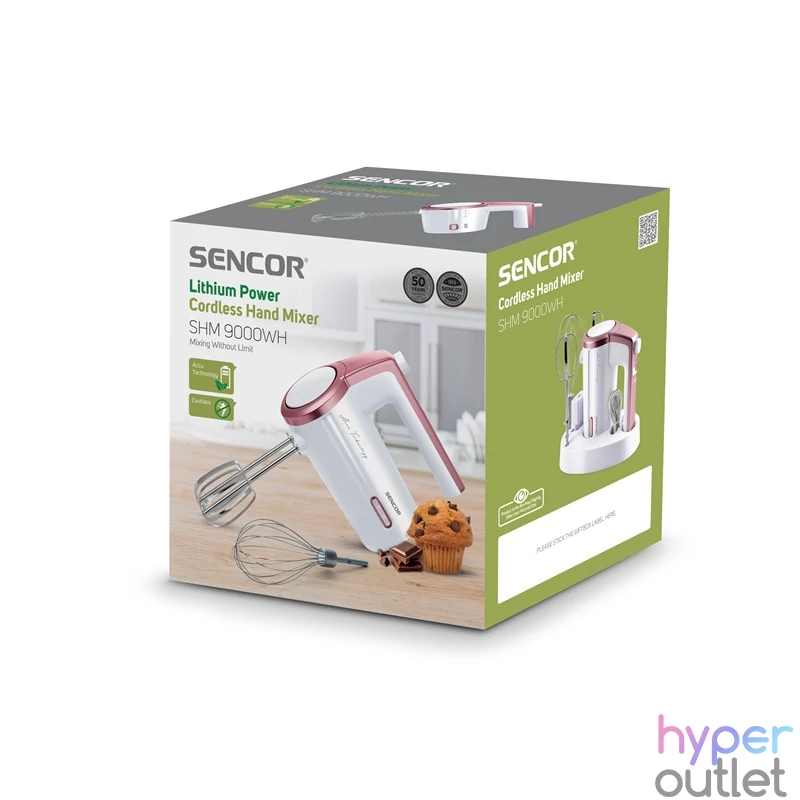 Sencor SHM 9000WH fehér akkumulátoros kézimixer