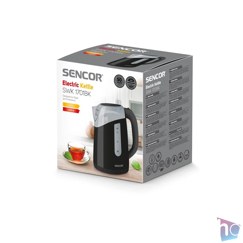 Sencor SWK 1701BK 1,7L-es fekete vízforraló