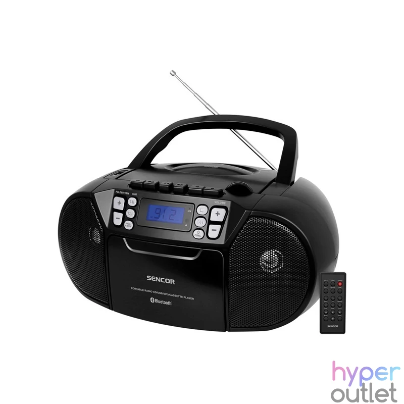 Sencor SPT 3907 B  kazettás feketes CD-s rádió
