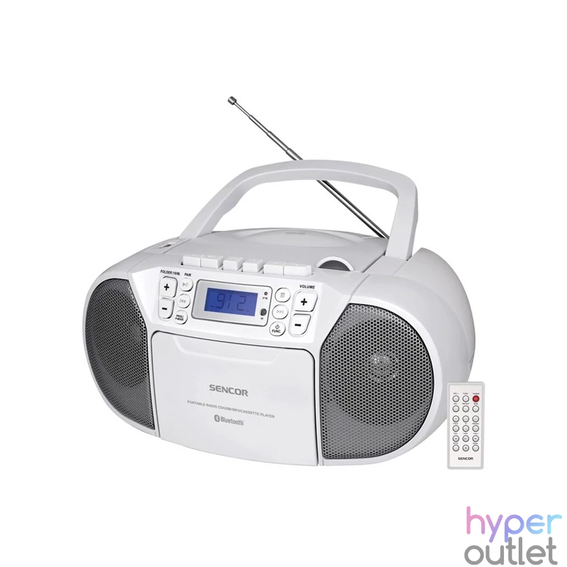 Sencor SPT 3907 W  kazettás fehér CD-s rádió