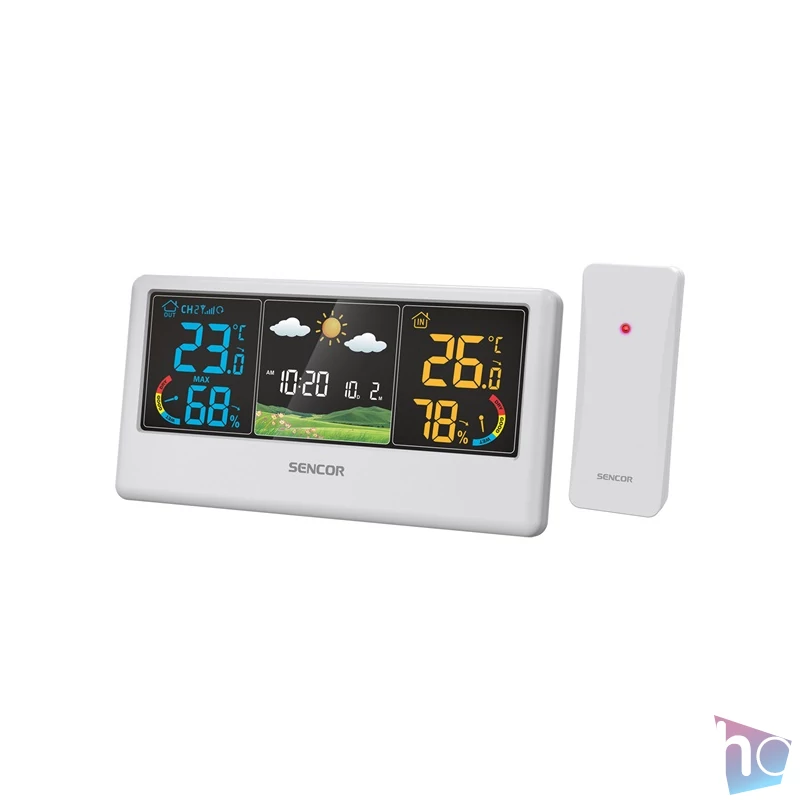 Sencor SWS 4100 W színes kijelzős fehér időjárás állomás