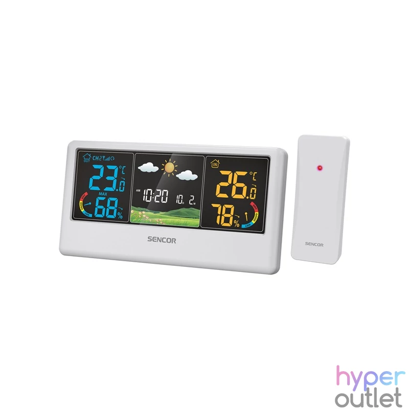 Sencor SWS 4100 W színes kijelzős fehér időjárás állomás