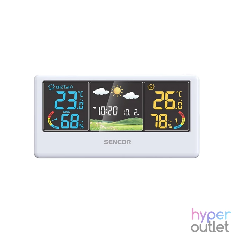 Sencor SWS 4100 W színes kijelzős fehér időjárás állomás