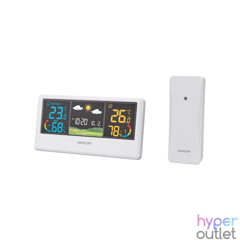 Sencor SWS 4100 W színes kijelzős fehér időjárás állomás