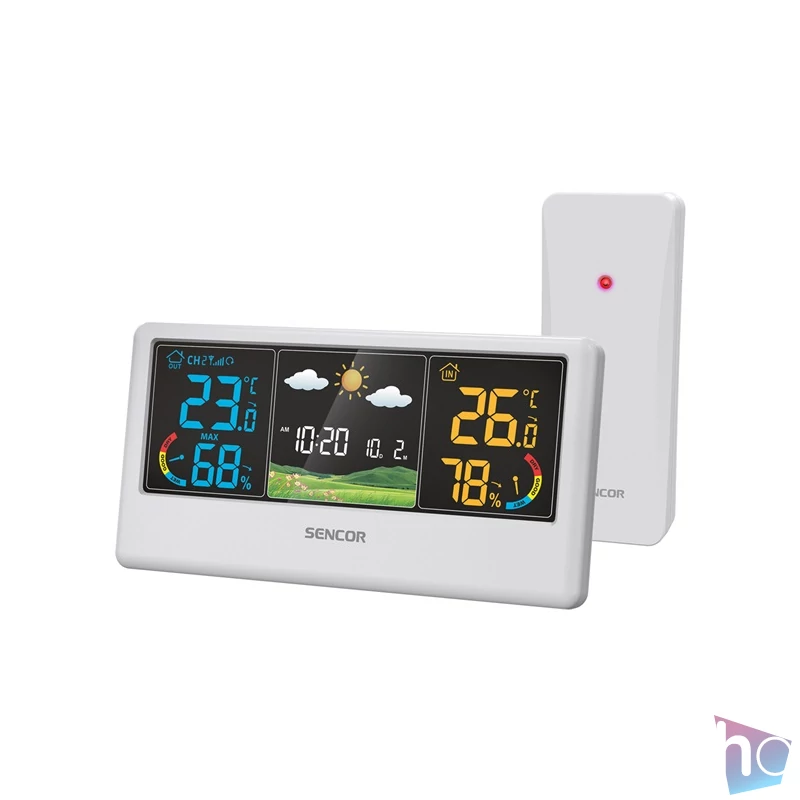 Sencor SWS 4100 W színes kijelzős fehér időjárás állomás