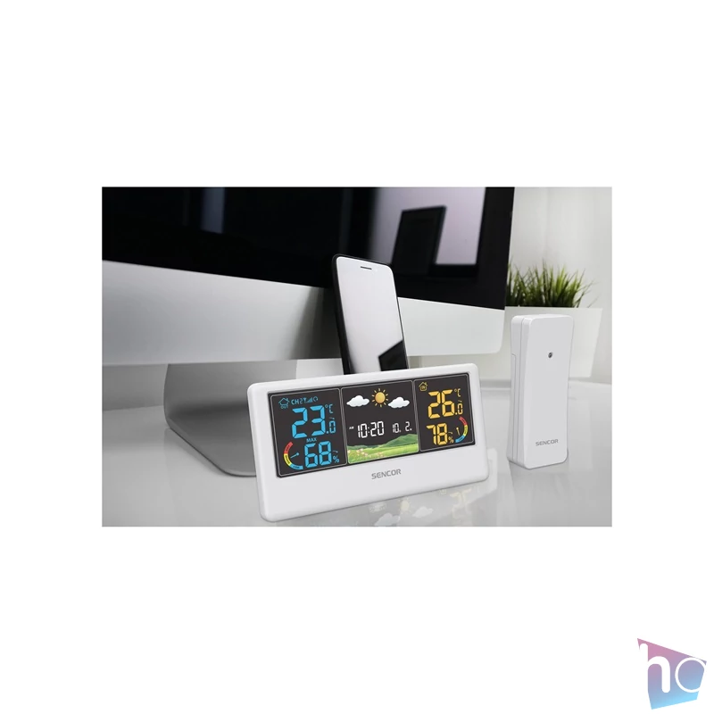 Sencor SWS 4100 W színes kijelzős fehér időjárás állomás