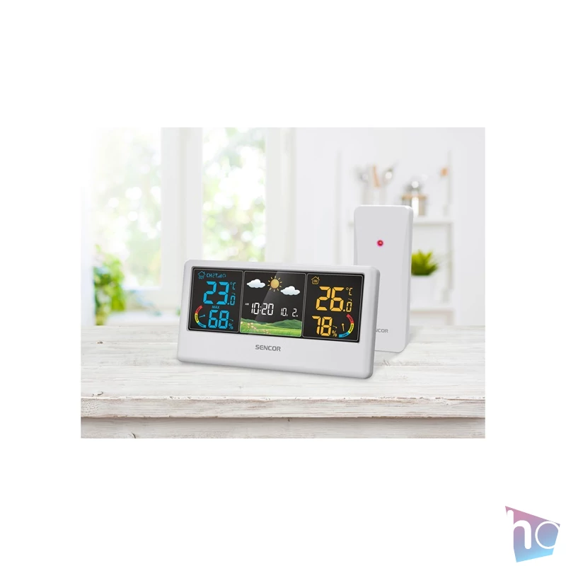Sencor SWS 4100 W színes kijelzős fehér időjárás állomás