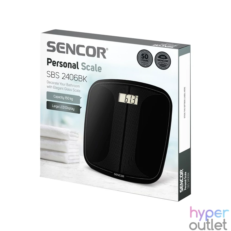 Sencor SBS 2406BK fekete személymérleg