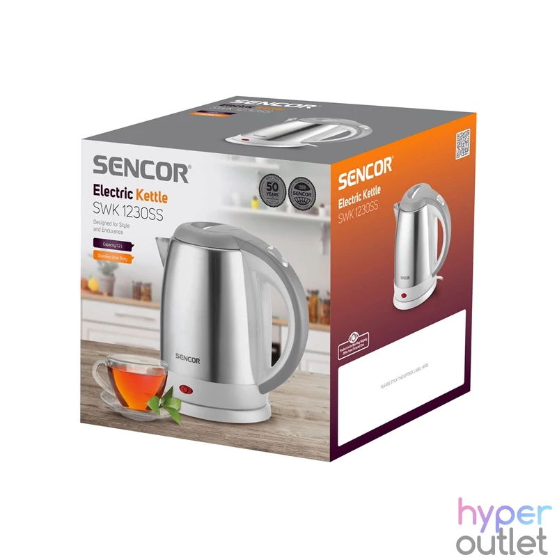 Sencor SWK 1230SS 1,2l inox szürke vízforraló