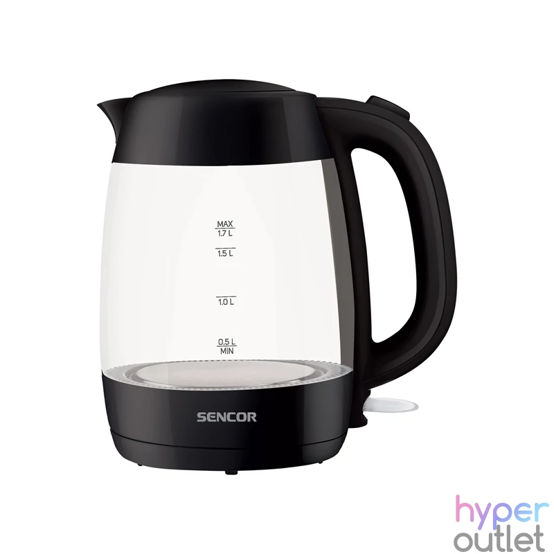 Sencor SWK 7301BK 1,7l üveg fekete vízforraló