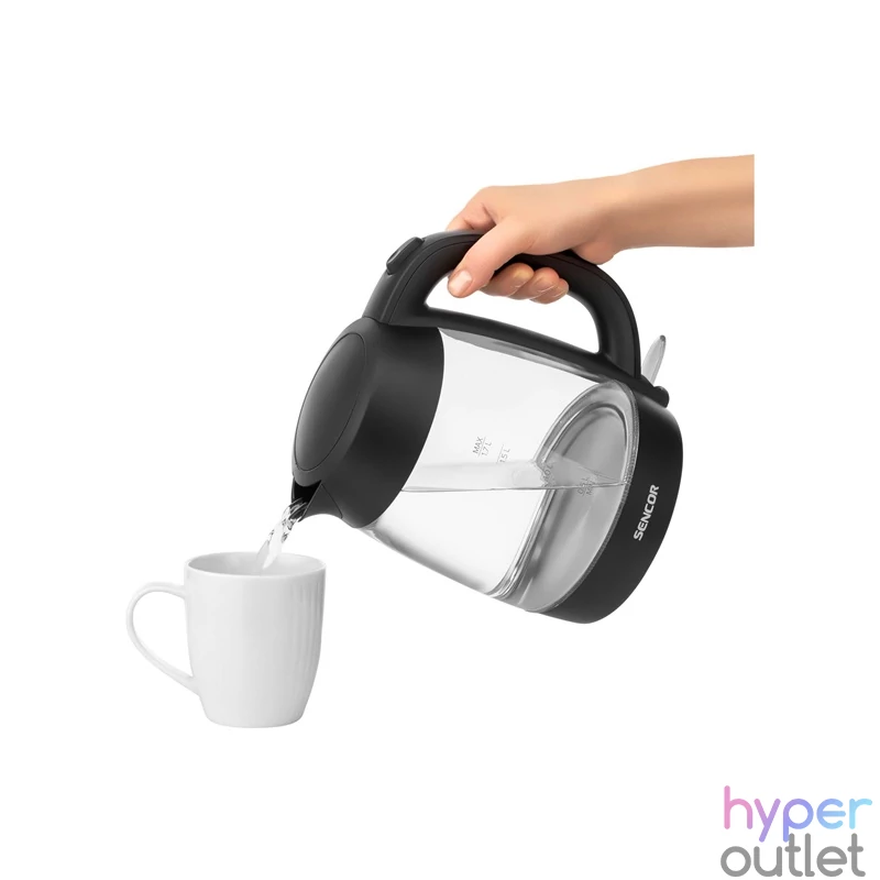 Sencor SWK 7301BK 1,7l üveg fekete vízforraló