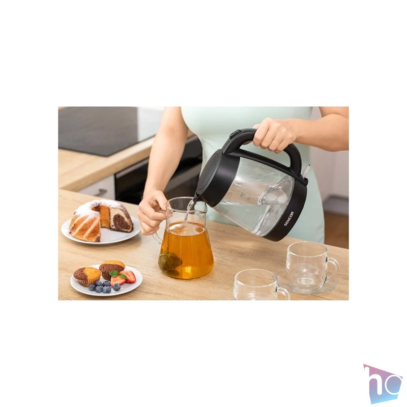 Sencor SWK 7301BK 1,7l üveg fekete vízforraló