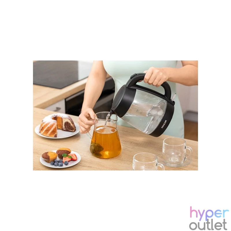 Sencor SWK 7301BK 1,7l üveg fekete vízforraló