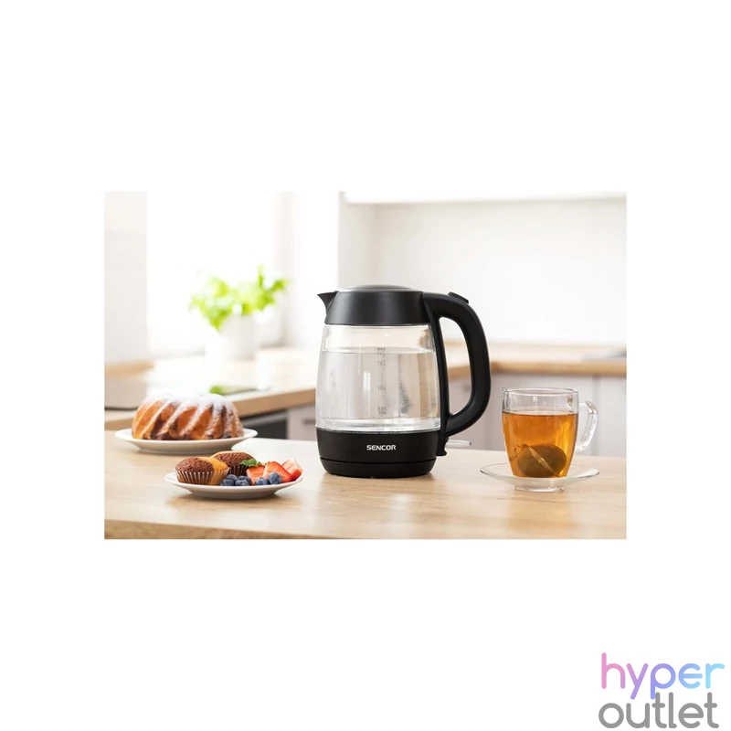 Sencor SWK 7301BK 1,7l üveg fekete vízforraló