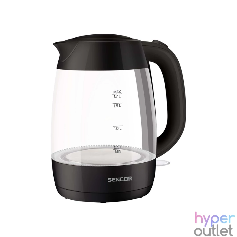 Sencor SWK 7301BK 1,7l üveg fekete vízforraló