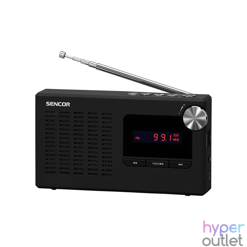 Sencor SRD 2215 USB/SD bemenettel fekete táskarádió