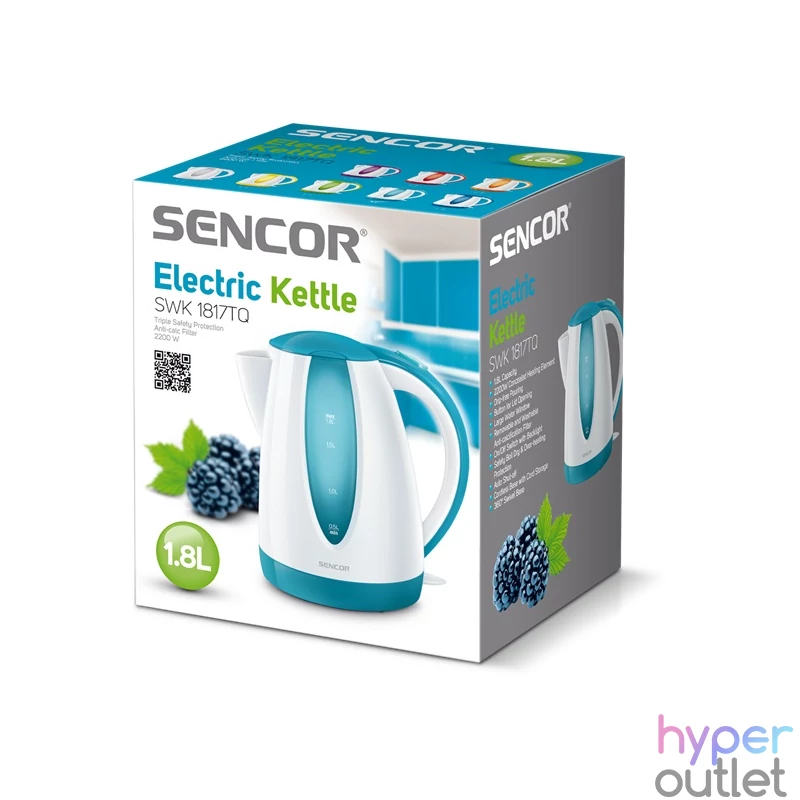 Sencor SWK 1817TQ 1,8L-es kék vízforraló