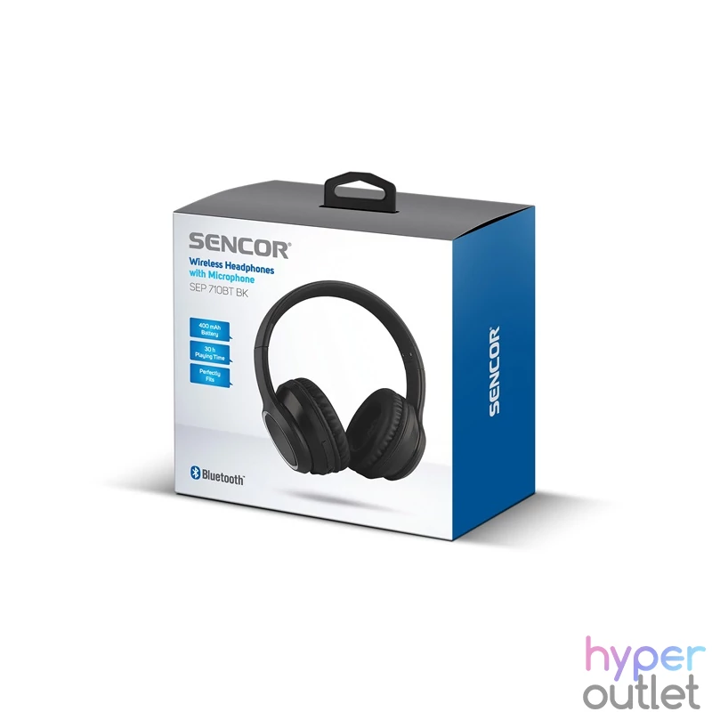 Sencor SEP 710BT BK Bluetooth fekete fejhallgató
