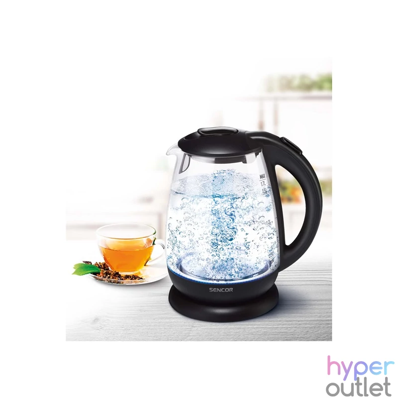 Sencor SWK 1785BK 1,7L-es fekete-üveg vízforraló