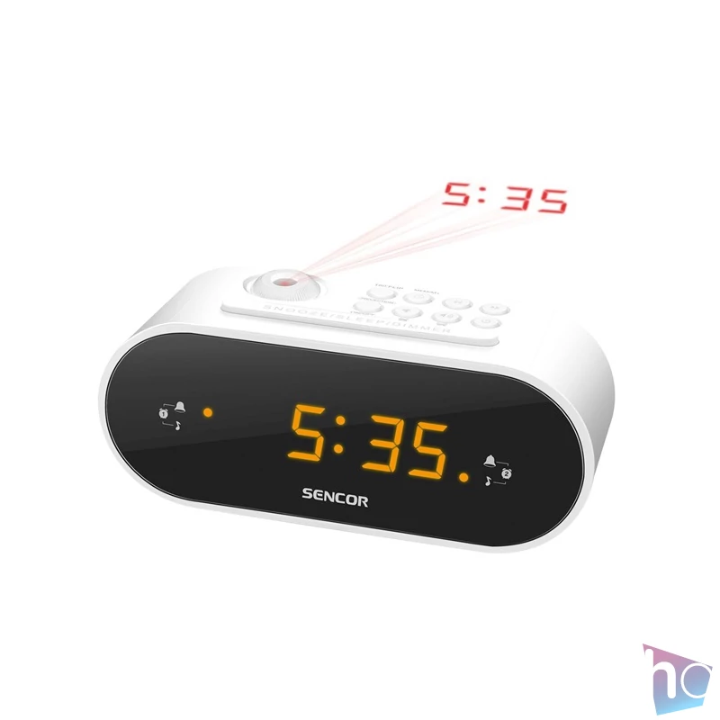Sencor SRC 3100 W fehér kivetítős rádiós ébresztőóra