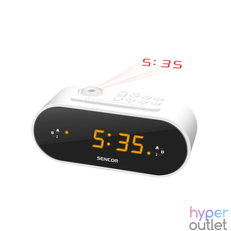 Sencor SRC 3100 W fehér kivetítős rádiós ébresztőóra