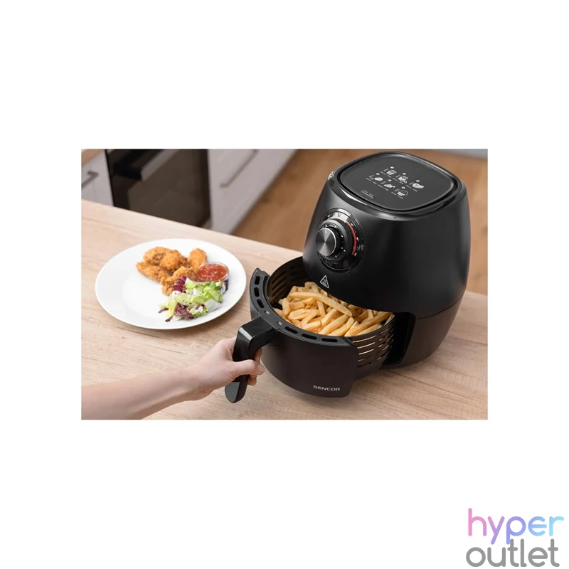 Sencor SFR 3130BK fekete 3,5 L forrólevegős sütő