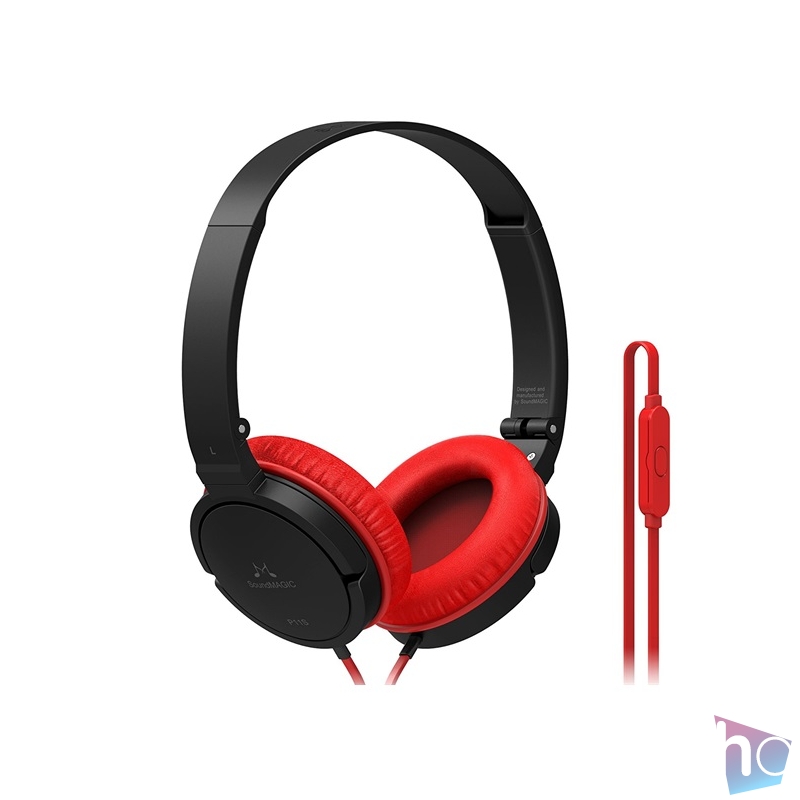 SoundMAGIC SM-P11S On-Ear fekete-piros fejhallgató