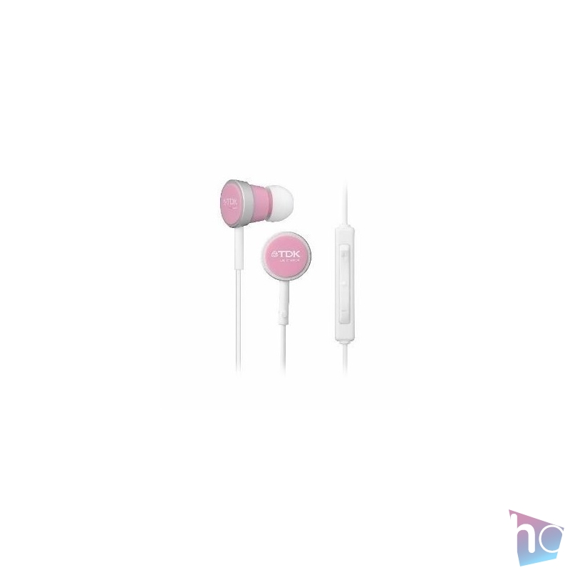 TDK LoR IP400 In-Ear iPhone vezérléssel pink fülhallgató