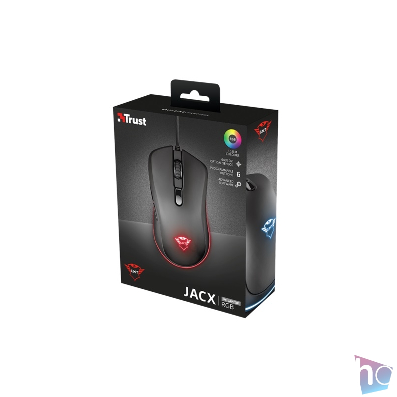 Trust GXT 930 Jacx RGB fekete gamer egér