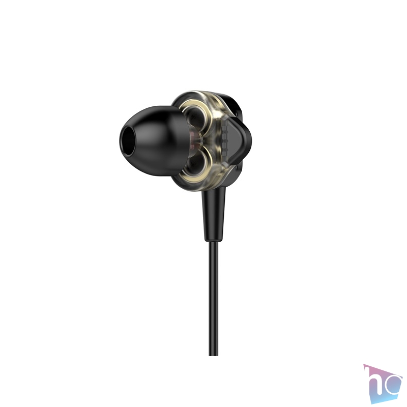 UiiSii DT800 meghajtós mikrofonos fekete fülhallgató