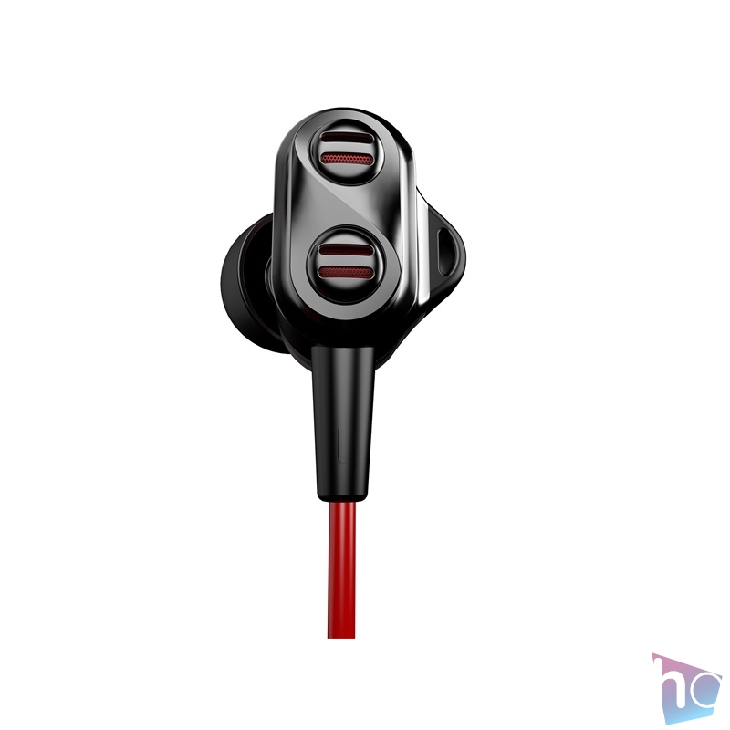UiiSii DT800 meghajtós mikrofonos piros fülhallgató