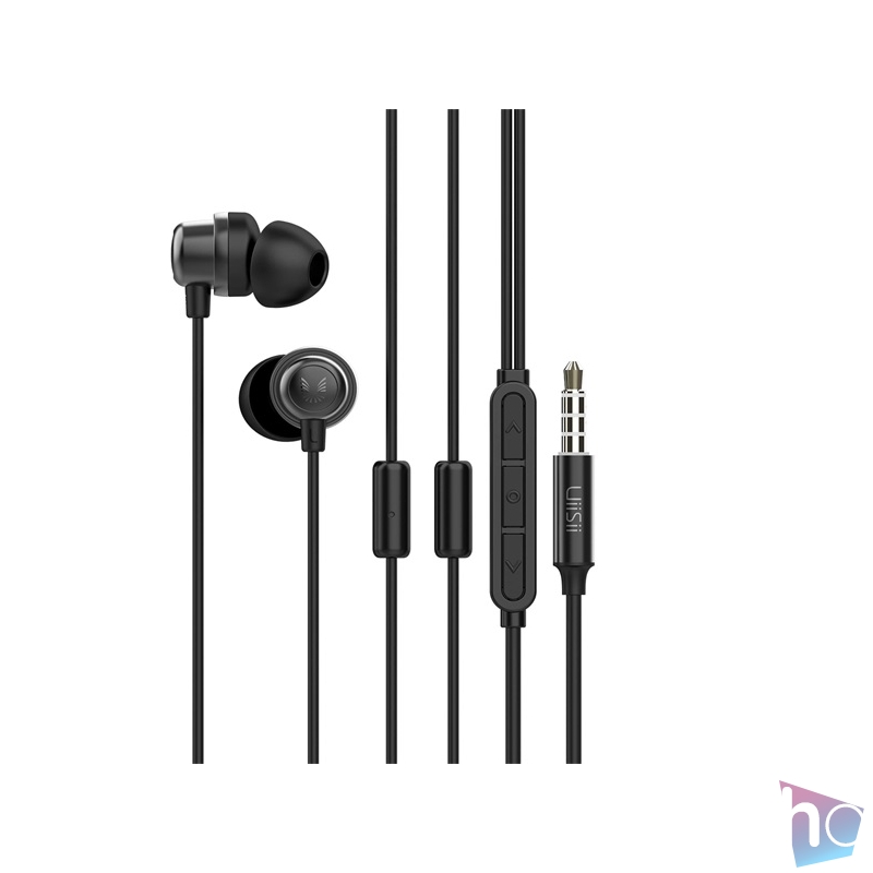 UiiSii K8 két mikrofonos fekete fülhallgató