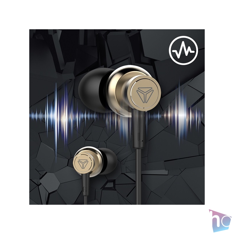 Yenkee YHP 205CE Hi-Res mikrofonos fekete-arany fülhallgató